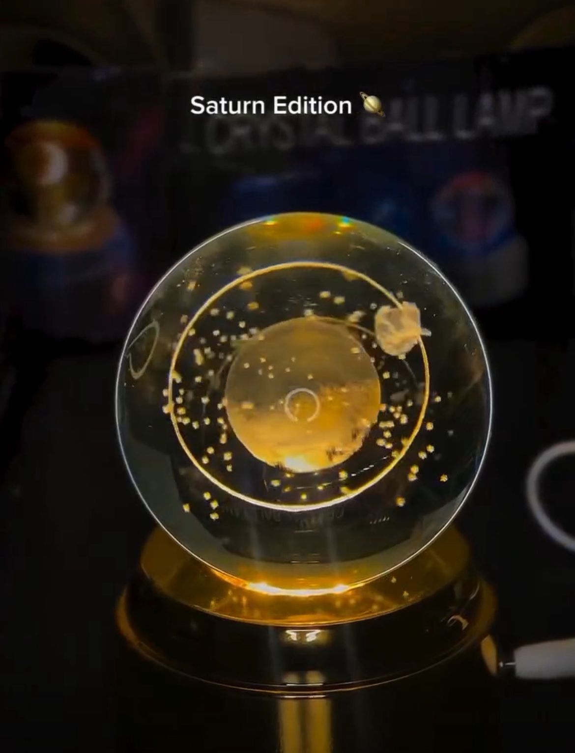 ✨ 3D Crystal Ball Lamp with 360° Rotation – A Magical Glow for Your Space!
