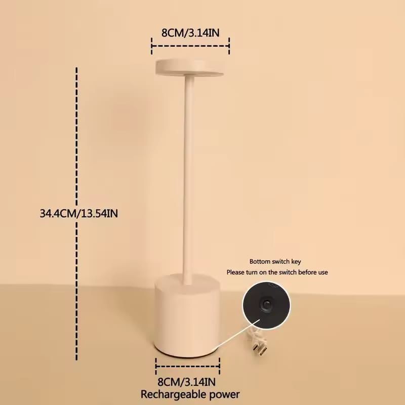 "The Lamp Redefined: Minimalist Metal LED Lamp with 3-Color Touch Control"