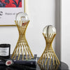 ✨ Golden Luxury Metal Crystal Ball Ornament – Elegant Accent for Modern Living ✨