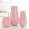 🌸 3-Piece Nordic Pink Geometric Ceramic Vase Set – Modern Elegance in Every Corner 🌸