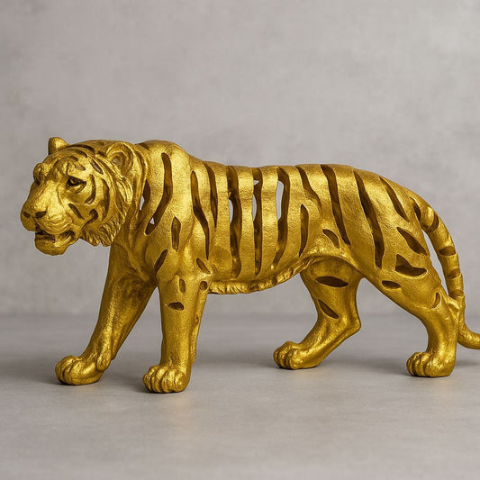 🦁🐯 Royal Golden Tiger-Lion Figurine – Symbol of Power, Courage & Elegance