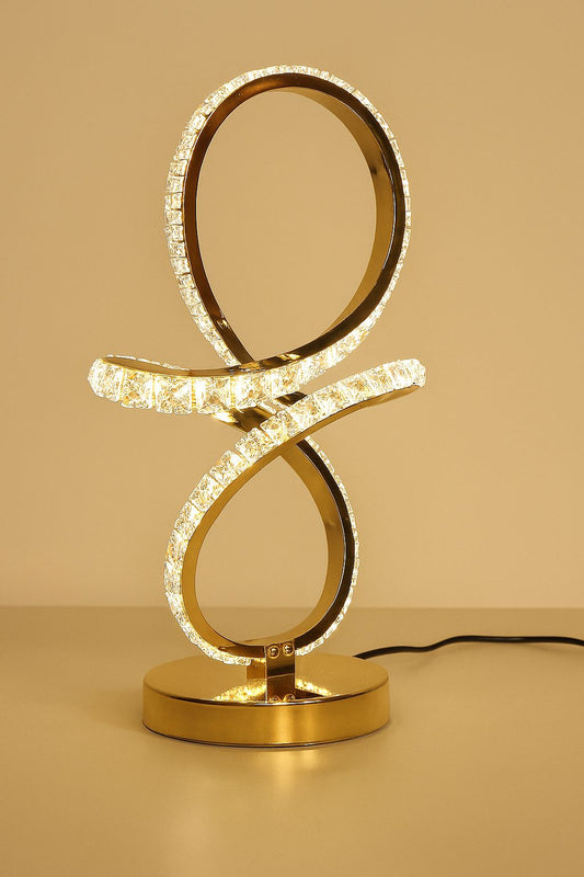 Dazzling Crystal Infinity LED Table Lamp - Modern Elegance