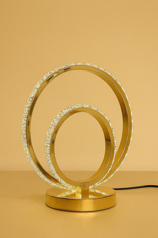 ✨ Golden Infinity Crystal LED Lamp – Luxury Meets Modern Design
