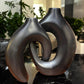 Modern Art-Inspired Ceramic Vase – Dual Flow Design