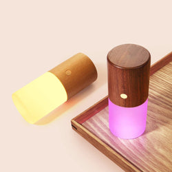 🌈 Wooden Gravity Flip RGB Night Light – Light That Moves with You! ✨