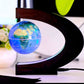 "Floating Magnetic World Map – 360° Rotating Levitating Globe with LED Base"