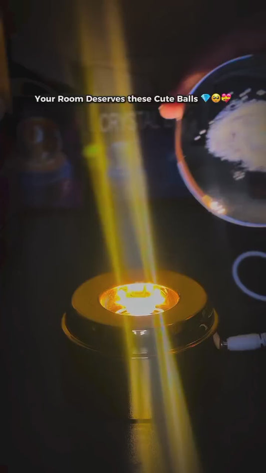✨ 3D Crystal Ball Lamp with 360° Rotation – A Magical Glow for Your Space!